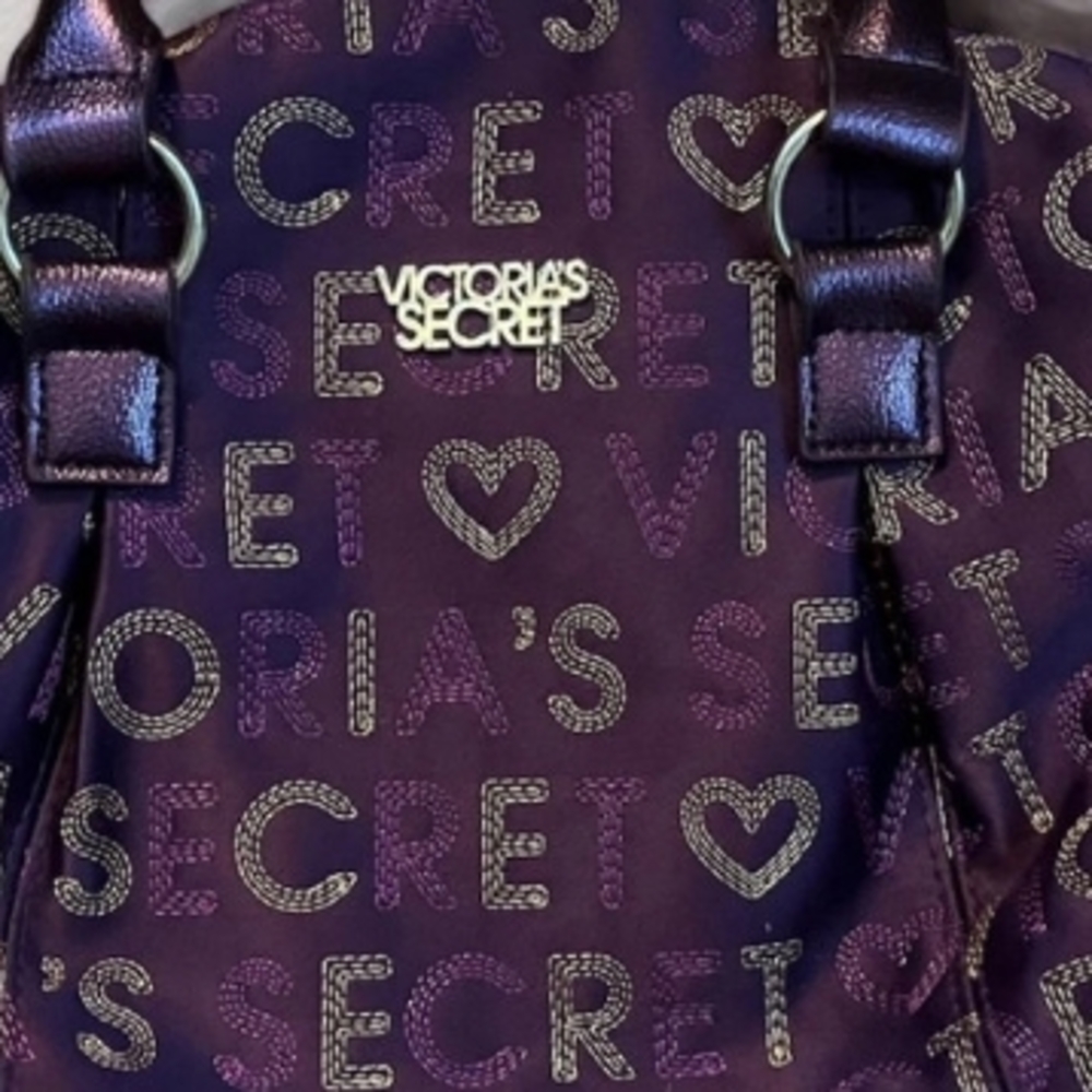 Victoria's Secret Purple Shoulder Bag with Signature Logo